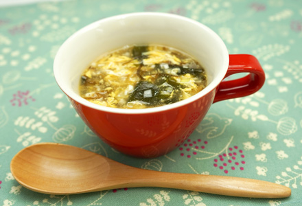 生姜昆布の卵スープ
